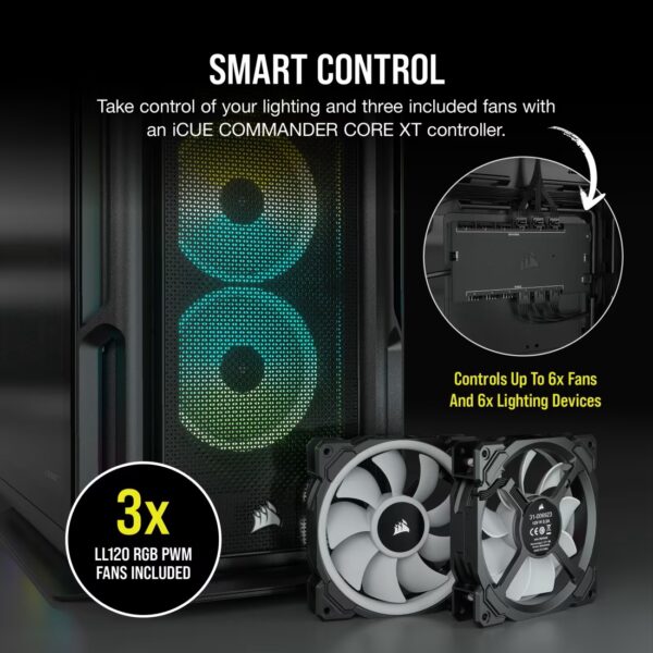 Corsair iCUE 5000T RGB - Black (CC-9011230-WW) (Exhibicion) - Imagen 5