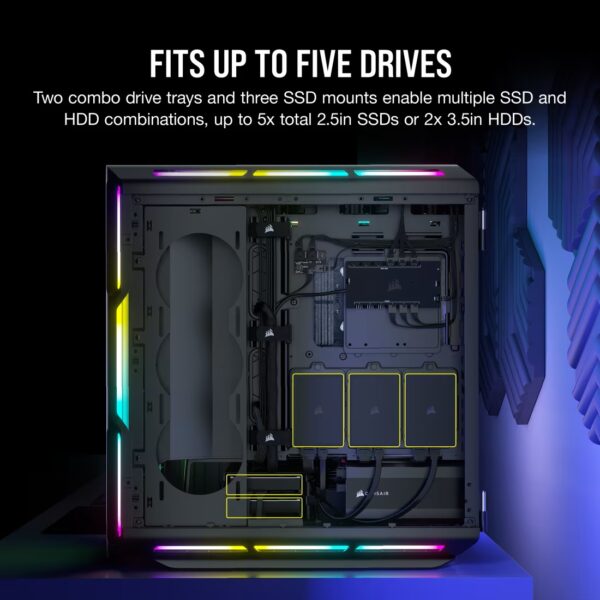 Corsair iCUE 5000T RGB - Black (CC-9011230-WW) (Exhibicion) - Imagen 7