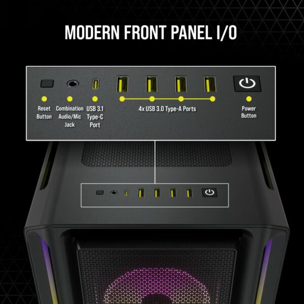 Corsair iCUE 5000T RGB - Black (CC-9011230-WW) (Exhibicion) - Imagen 8