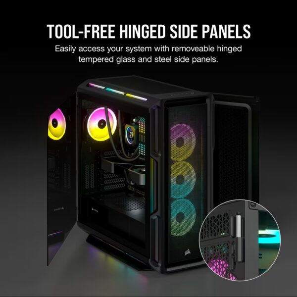 Corsair iCUE 5000T RGB - Black (CC-9011230-WW) (Exhibicion) - Imagen 9