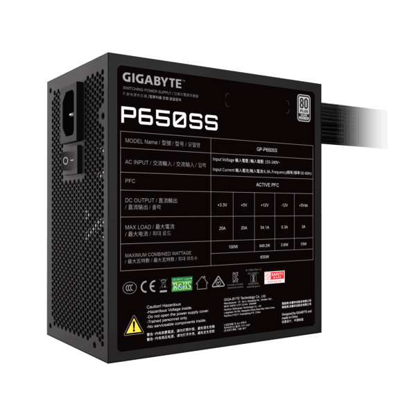 Gigabyte GP-P650SS (650 W) - Imagen 2